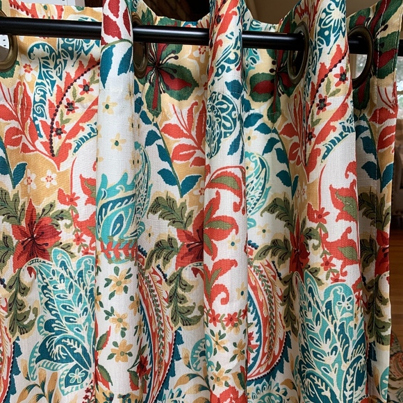 Pier 1 Clara Floral Grommet Curtain - Picture 1 of 5